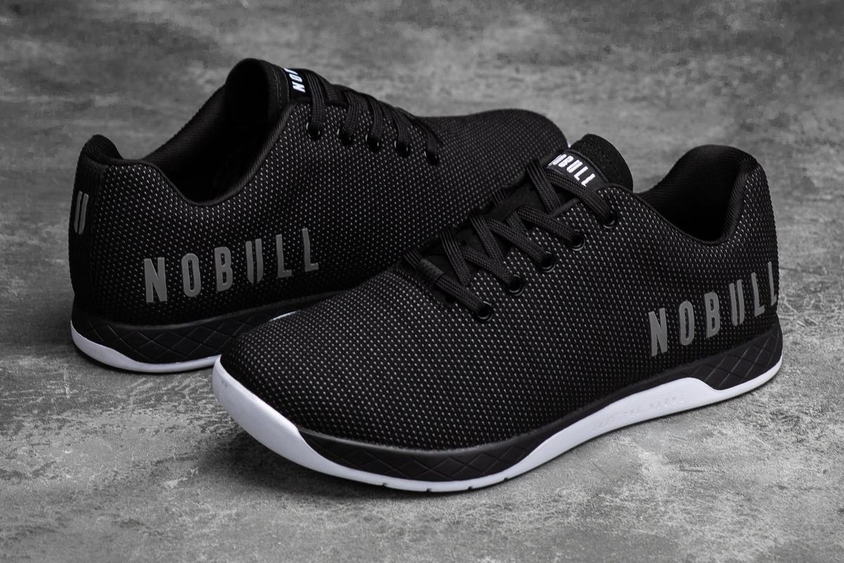 Nobull Superfabric And Men's Trainers Black White | Australia (RN7621)